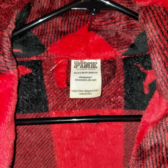 PINK BUFFALO PLAID ROBE - Picture 4 of 4